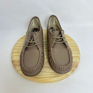 SAS Brown Leather Moc Lace Up Soft Heel Casual Shoes | Size 10.5 Women's
